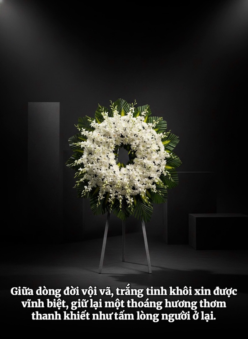 Vòng Hoa Kính Viếng Cúc Trắng